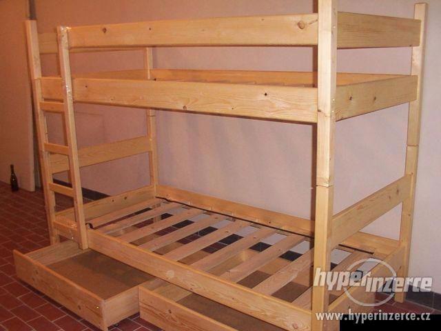 NOVÁ dětská postýlka, postel 80x190, palanda-patrová postel - foto 3