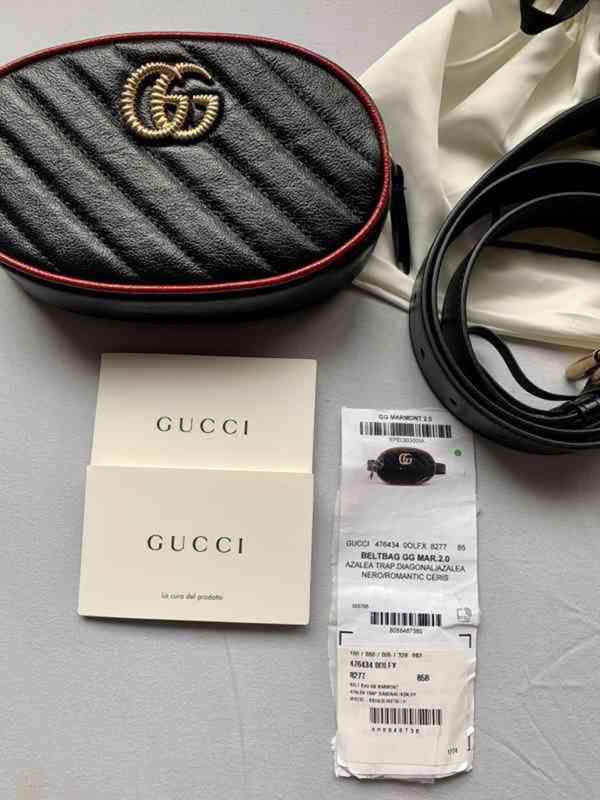 Gucci GG Marmont Matelassé Taška na opasek 85 černá Dámská - foto 6
