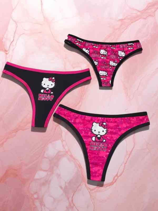 🔥💗 HELLO KITTY SET – 3× sexy kalhotky, který si prostě mus - foto 3