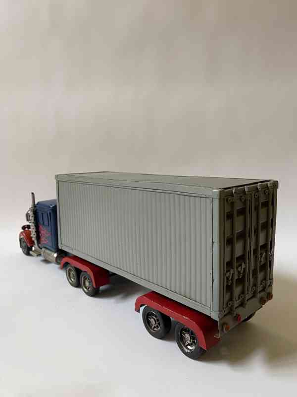 Kovový model - kamion s kontejnerem - ruční práce - foto 3