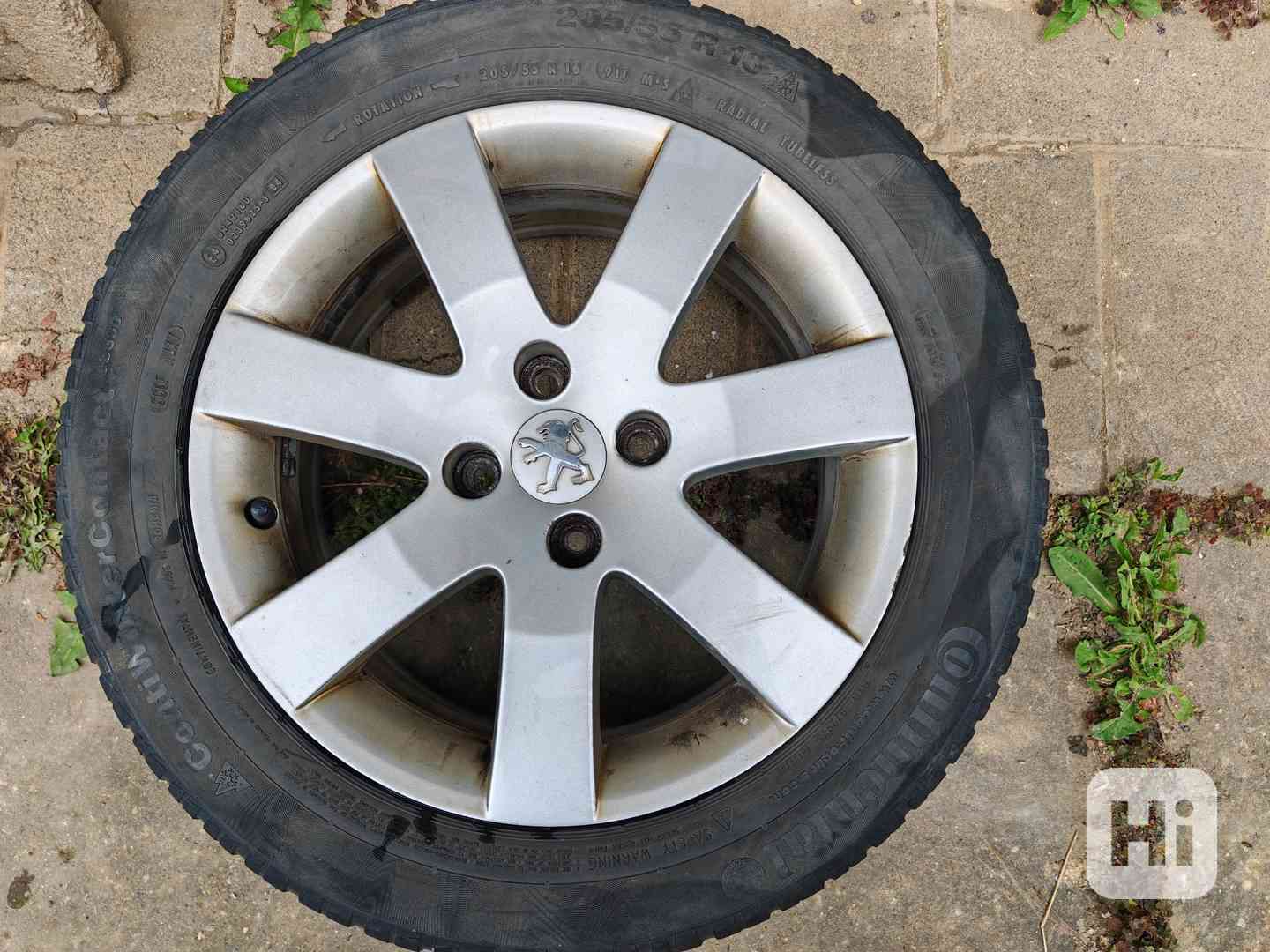 Originál alu kola Peugeot SANTIAGUITO 16" + zimní pneu Conti - foto 1