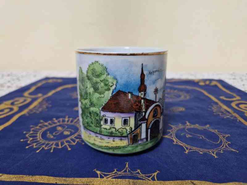 Sbírkový starý ručně malovaný Hrnek Hájek místopis - foto 5