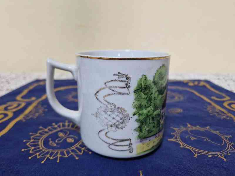 Sbírkový starý ručně malovaný Hrnek Hájek místopis - foto 6