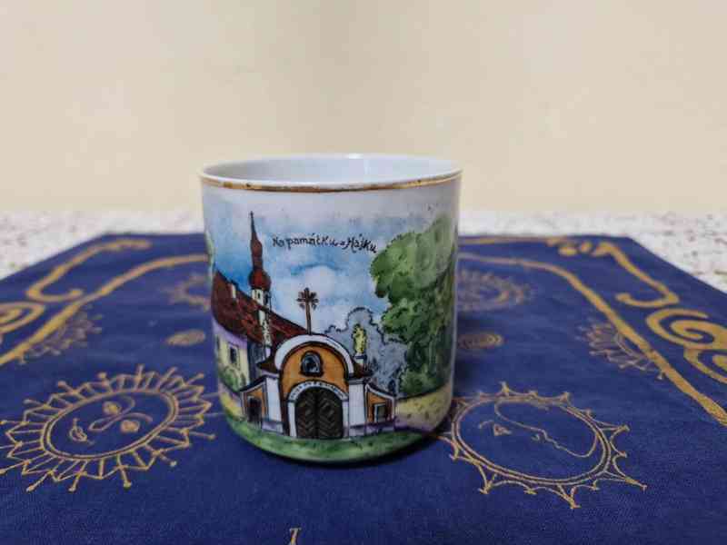 Sbírkový starý ručně malovaný Hrnek Hájek místopis - foto 2