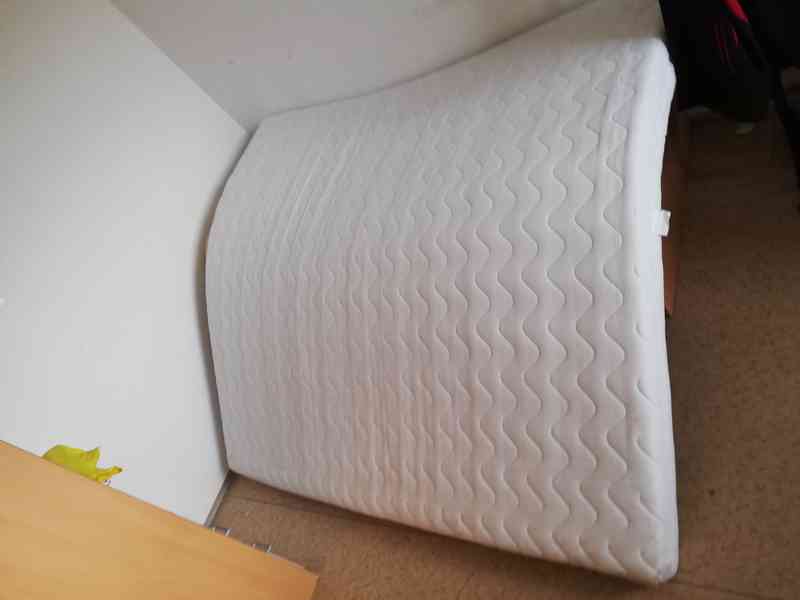 Dřevěná manželská postel 180x200 s matrací  - foto 3
