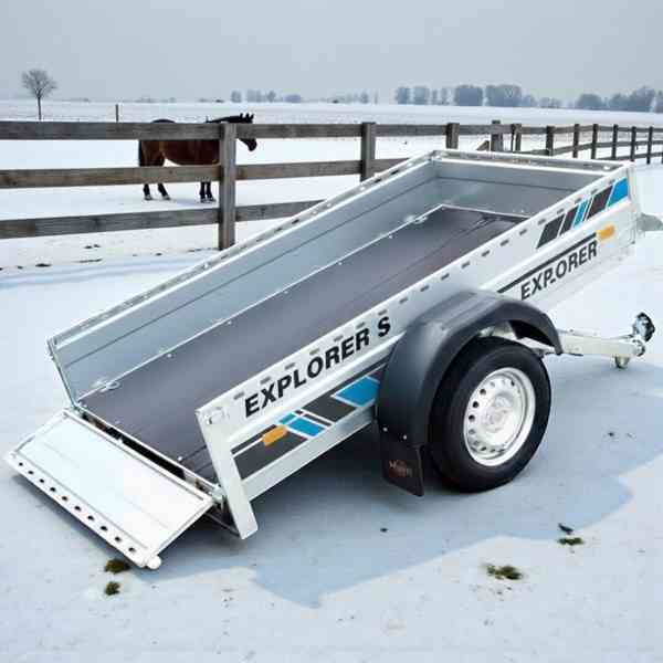 Nový ČESKÝ přívěsný vozík sklopný 2,06m x 1,11, DPH - foto 1