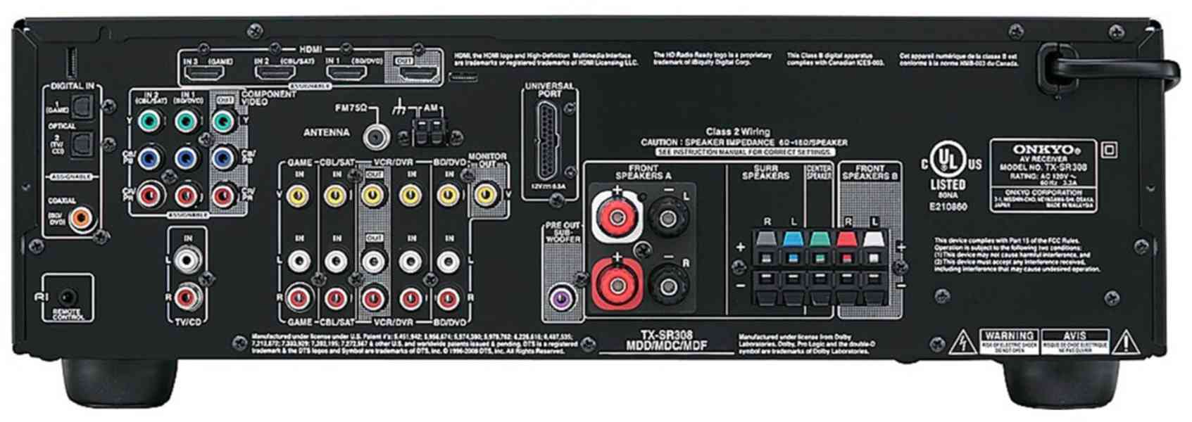 Domácí kino - AV Recveiver Onkyo TX-SR308 - foto 2