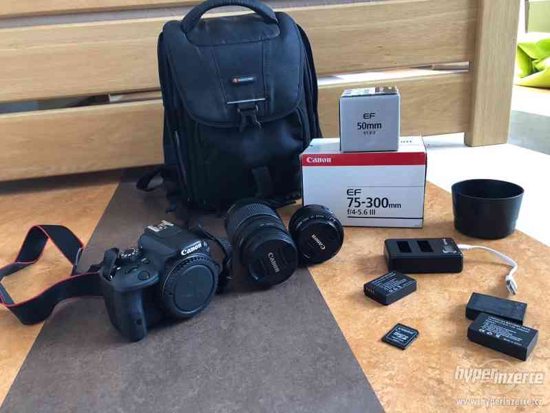 Canon EOS 100D + objektiv 50mm f 1,8 a objektiv 75-300mm - foto 2