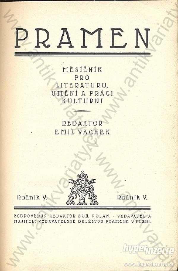 Pramen redaktor Emil Vachek 1924-1925 - foto 1