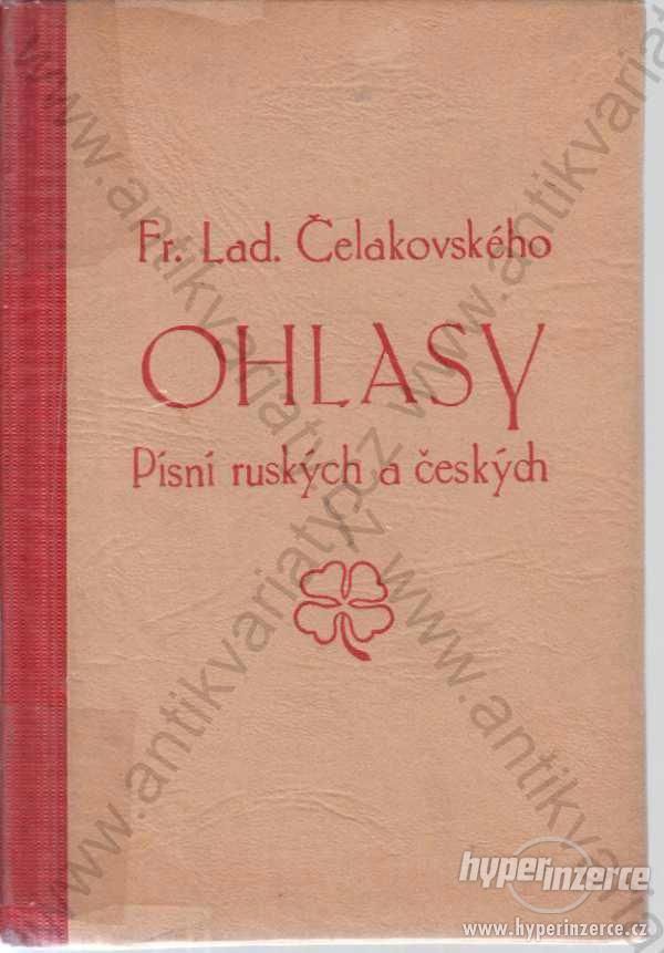 Ohlasy Fr. L. Čelakovský Písní ruských a českých