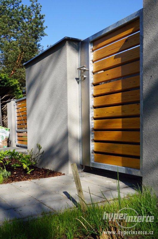 Vstupní branka jednokřídlová a branka k popelnicím - foto 1