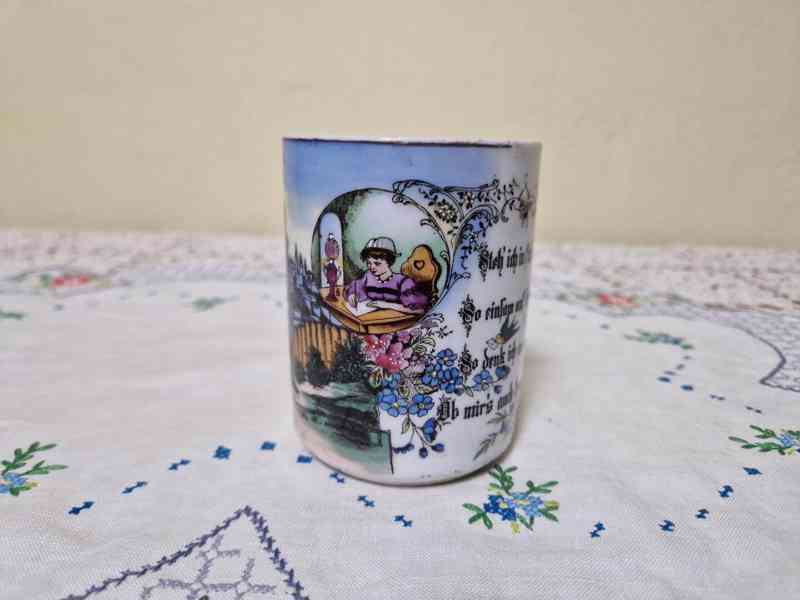 Vzácný starý ručně malovaný Hrnek Filipov Jiříkov Voják RU - foto 3