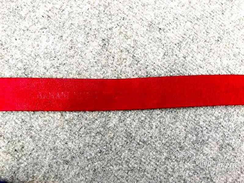 Opasek/pásek ARMANI, červený, kožený, věčný - foto 3