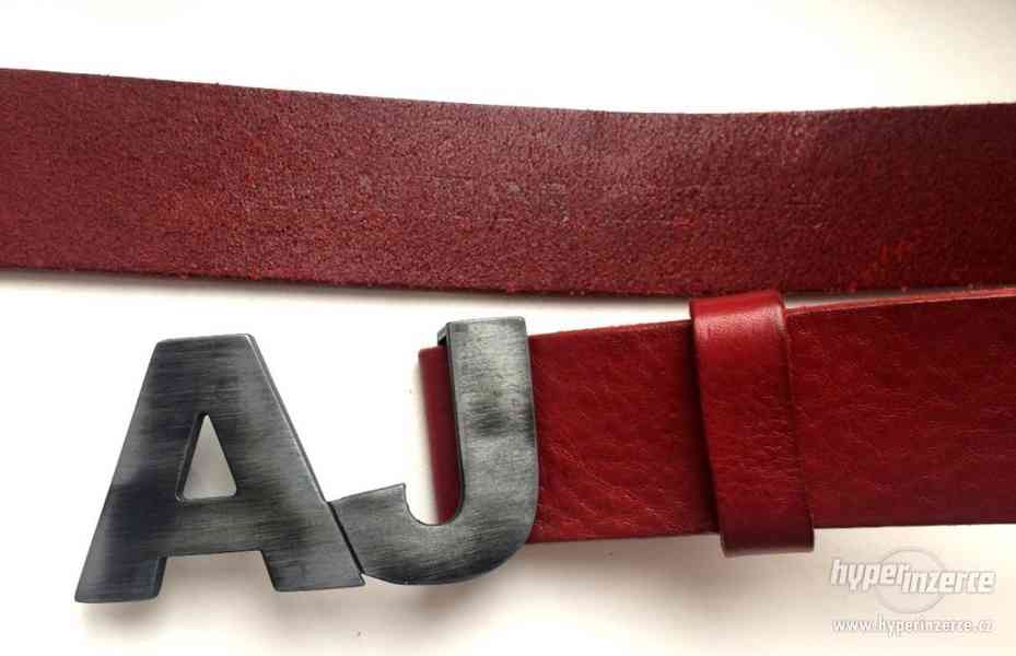 Opasek/pásek ARMANI, červený, kožený, věčný - foto 6