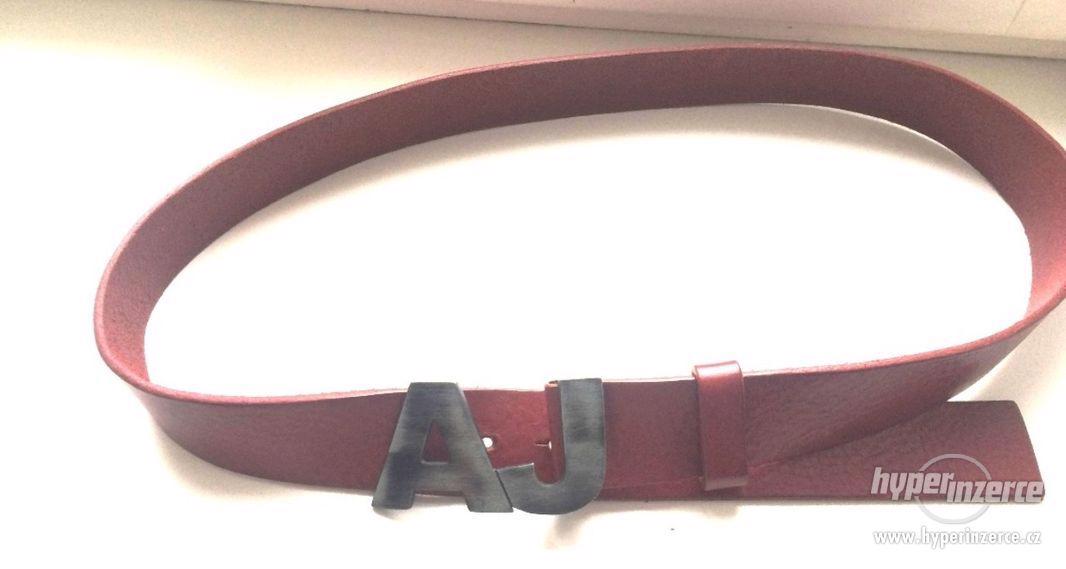 Opasek/pásek ARMANI, červený, kožený, věčný - foto 7