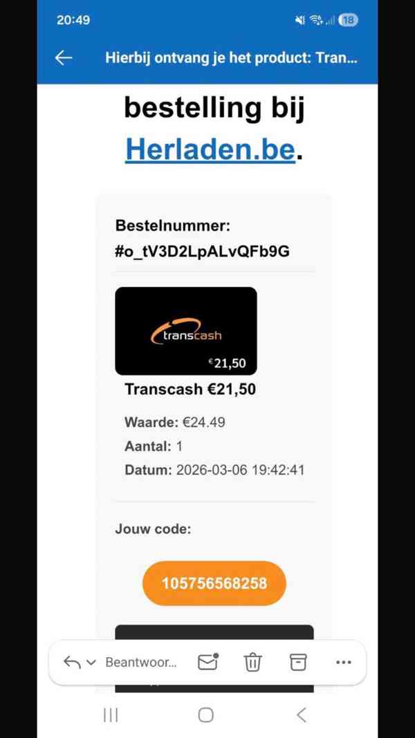 Vrácení jízdenky za transakci 