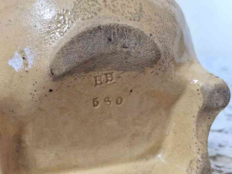 Krásná velmi stará kameninová Kropenka Ježíš a Anděl - foto 7