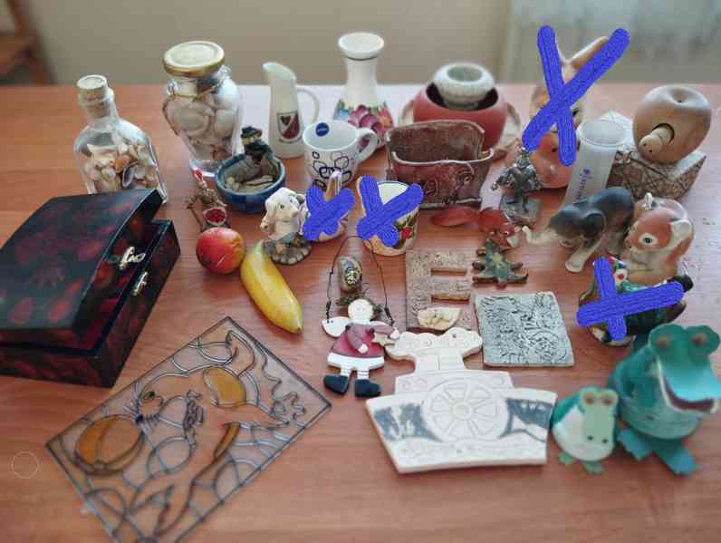 Drobná keramika, sklo, dřevo aj. dle fota - foto 37