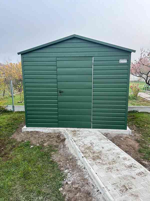Zahradní domek 3x2m -  dveře zelená střecha sedlová TS866 - foto 3