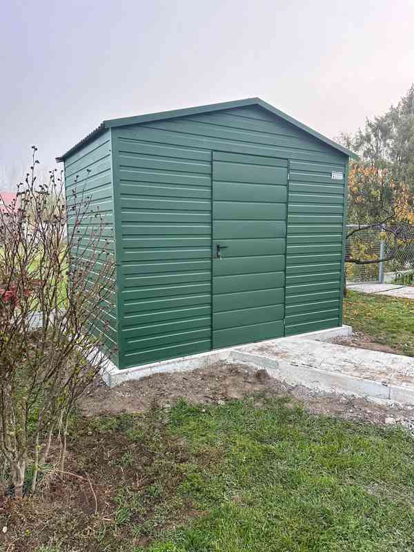 Zahradní domek 3x2m -  dveře zelená střecha sedlová TS866 - foto 4