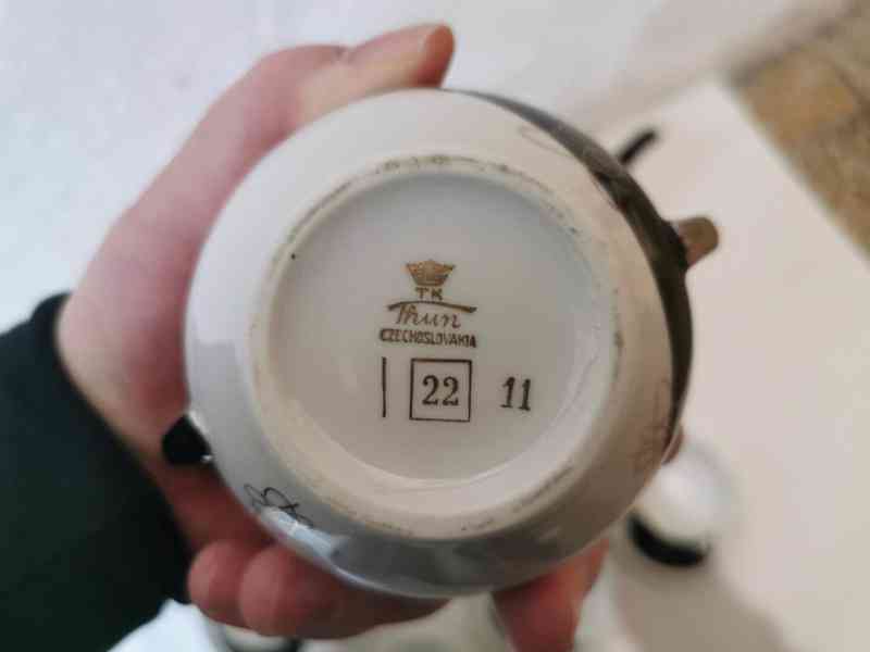 Černo bílý servis 6 osob Brusel Jaroslav Jetmar - foto 7