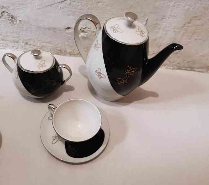 Černo bílý servis 6 osob Brusel Jaroslav Jetmar - foto 3