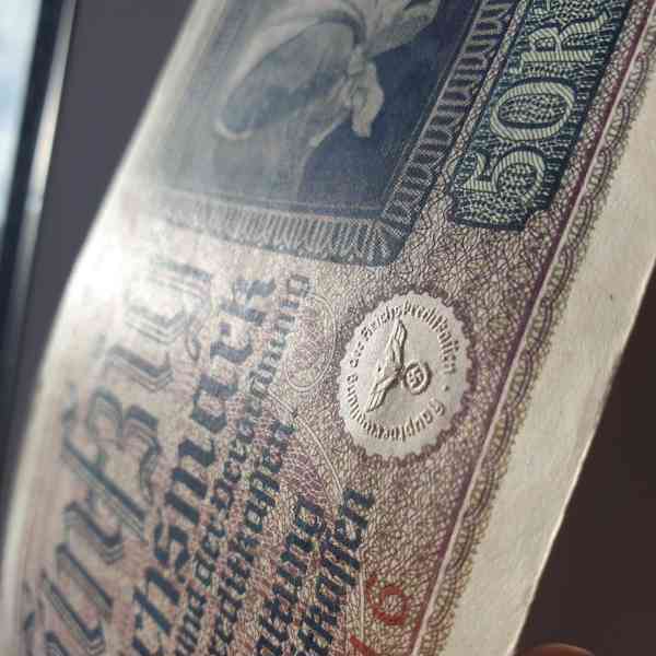 50 Reichsmark – Wehrmacht okupační bankovka Třetí říše - foto 4