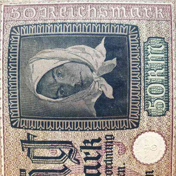 50 Reichsmark – Wehrmacht okupační bankovka Třetí říše - foto 3