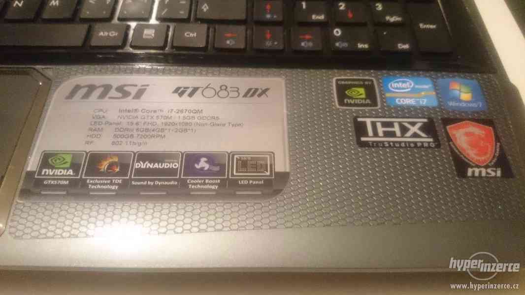Prodám herní notebook MSI GT683DX - 690CS - foto 16