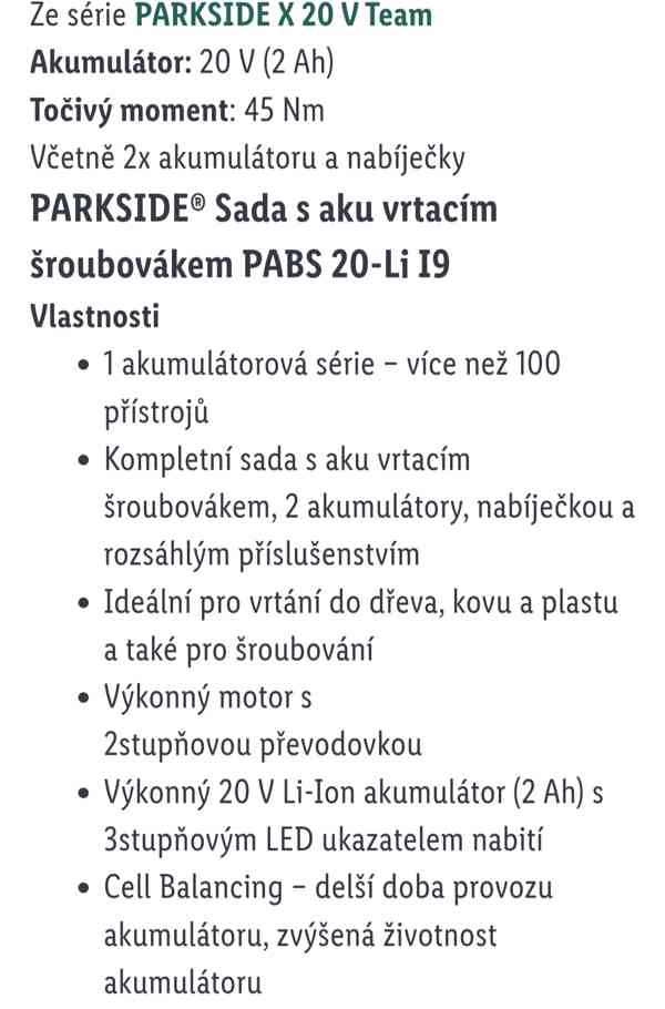 Aku vrtačka Parkside  - foto 5