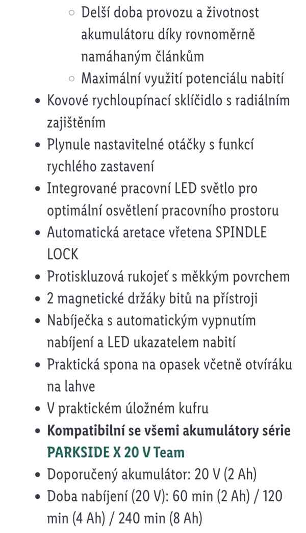 Aku vrtačka Parkside  - foto 7