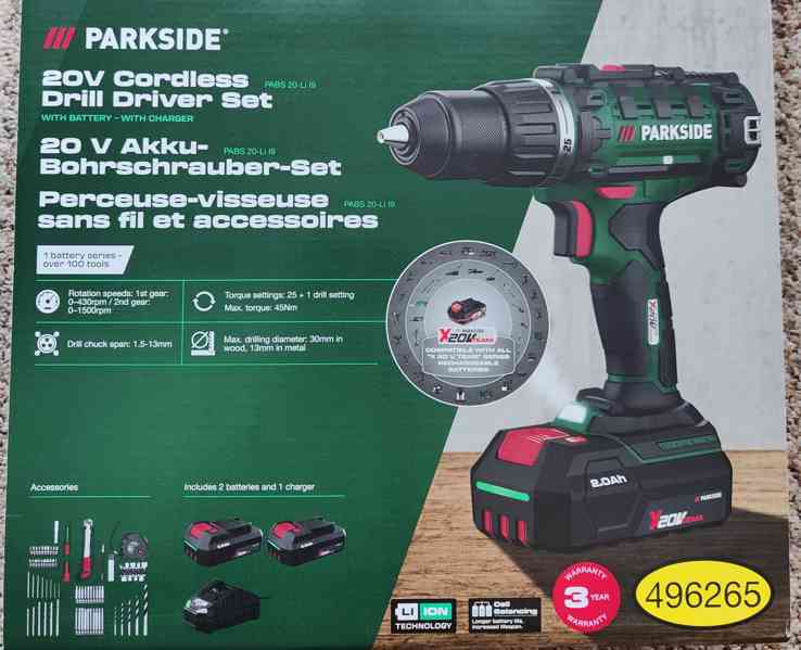 Aku vrtačka Parkside  - foto 3