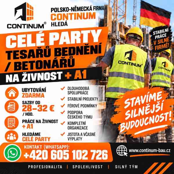 hledáme tesařů formenářů a betonářů - práce na Bavorsku - foto 2