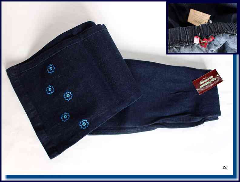 Ado Pekmess-elastické džíny s výšivkou 8 let-nové - foto 3
