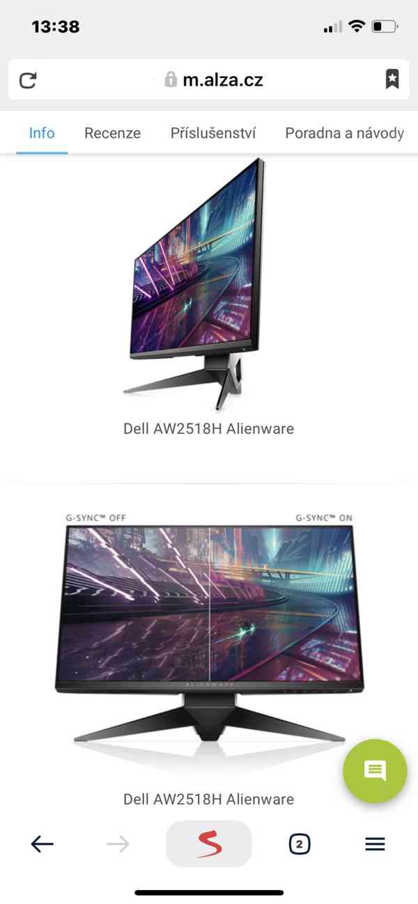 NOVÝ NEROZBALENÝ Herní LCD monitor 24.5" Dell AW2518HF Alien