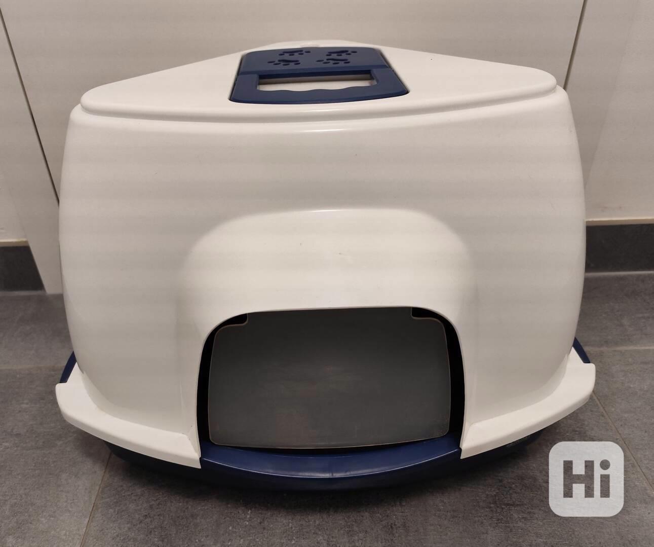 Rohová toaleta Cat Jumbo s krytem a dvířky - foto 1