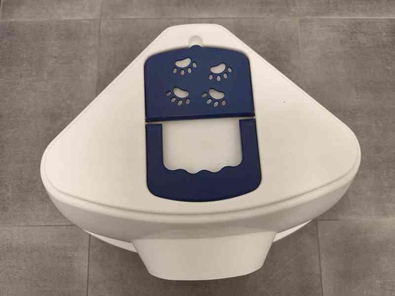 Rohová toaleta Cat Jumbo s krytem a dvířky - foto 2