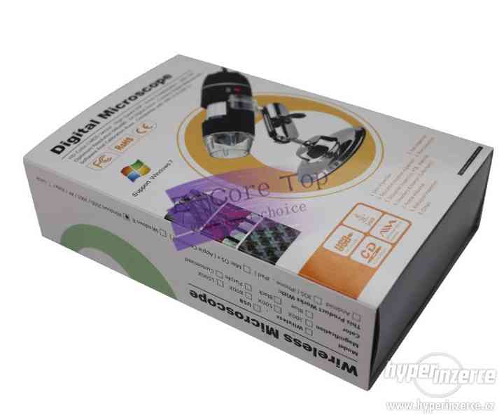 Digitální mikroskop zvětšení 50x, 500X, USB 2.0 2MP, 8LED - foto 3