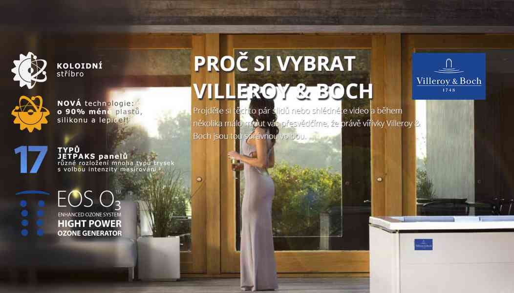 Vířivky Villeroy & Boch - montáž, doprava, záruka