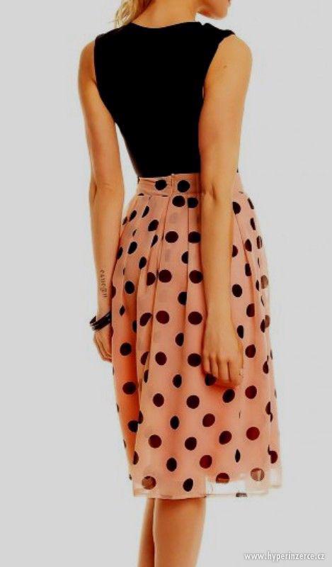 Puntíkovaná retro sukně - foto 1