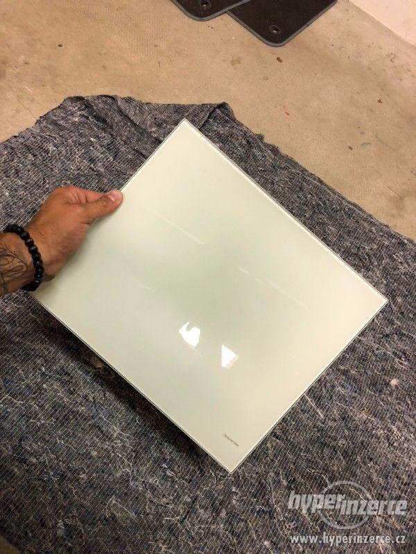Skleněný obklad, temperované sklo, 30*35cm, krémová bílá - foto 2