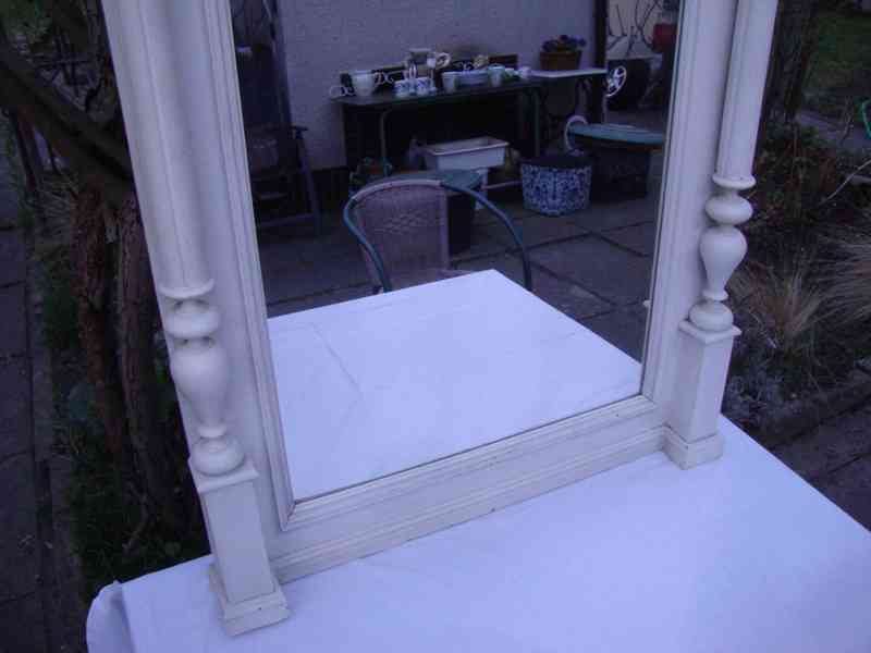 Starožitné nástěnné zrcadlo velké 107x64 cm Secese pěkné - foto 5