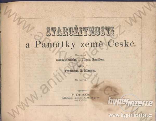 Starožitnosti a Památky země České Hellich 1860 - foto 1