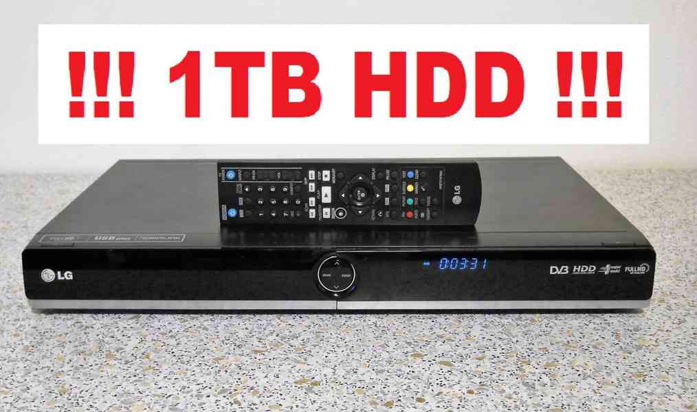 ⚠️⭐DVD rekordér LG-RHT497H - Upgrade HDD na 1TB!!! - foto 1