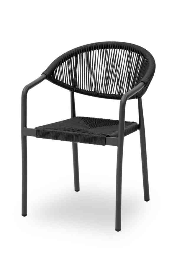 Technoratanová židle CESARE antracit - foto 1
