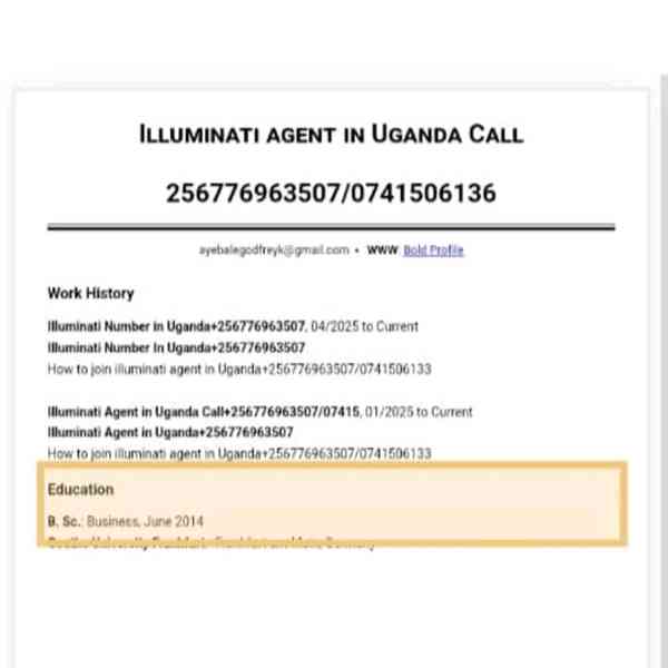 Illuminati agent in uganda+256776963507/0741506136