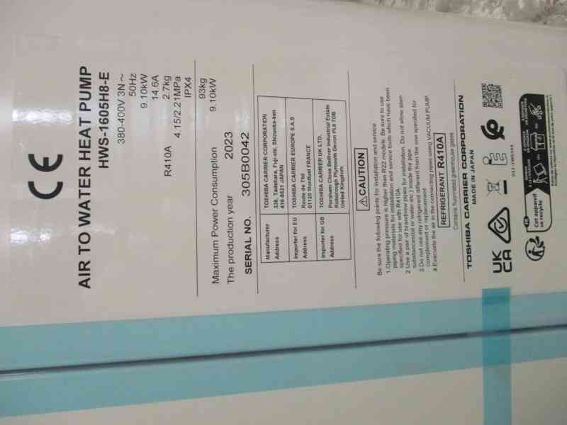 Tepelné čerpadlo Estia Toshiba 16kW - vzduch-voda - foto 4