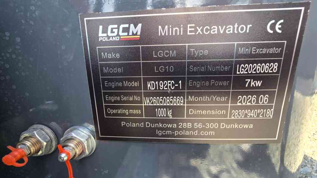Minibagr LGCM LG10 1T s drapákem + 3 lžíce Opava - foto 4