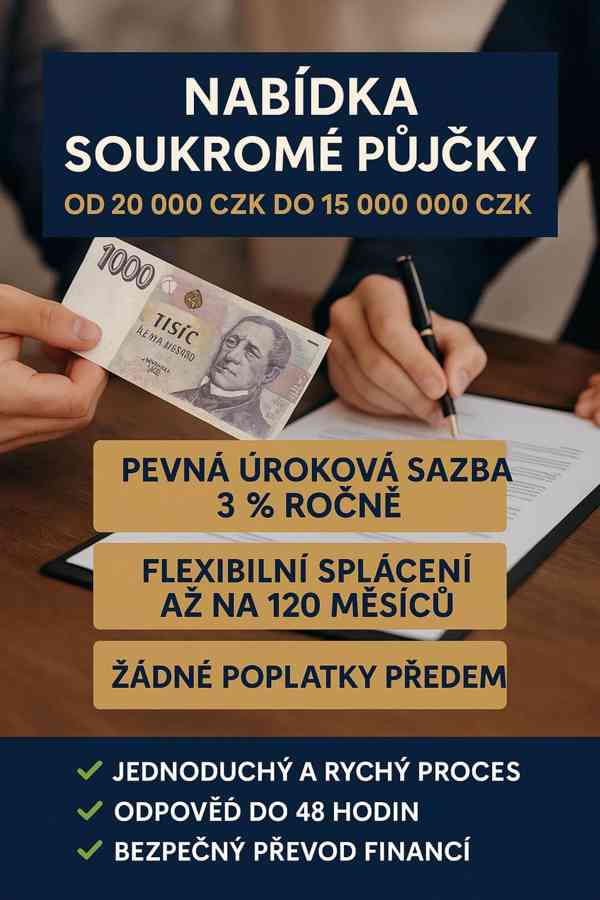 SERIÓZNÍ NABÍDKA PŮJČKY - foto 1