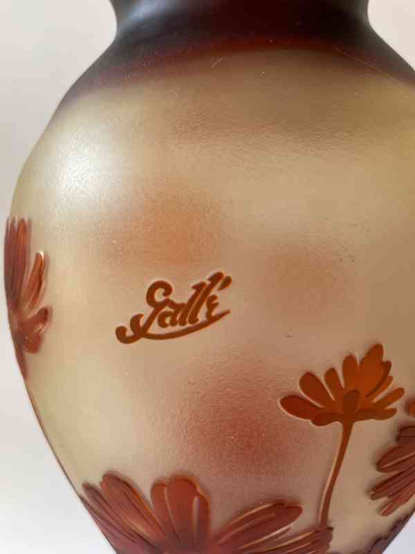 Váza ve stylu Émile Gallé - sklo - foto 2